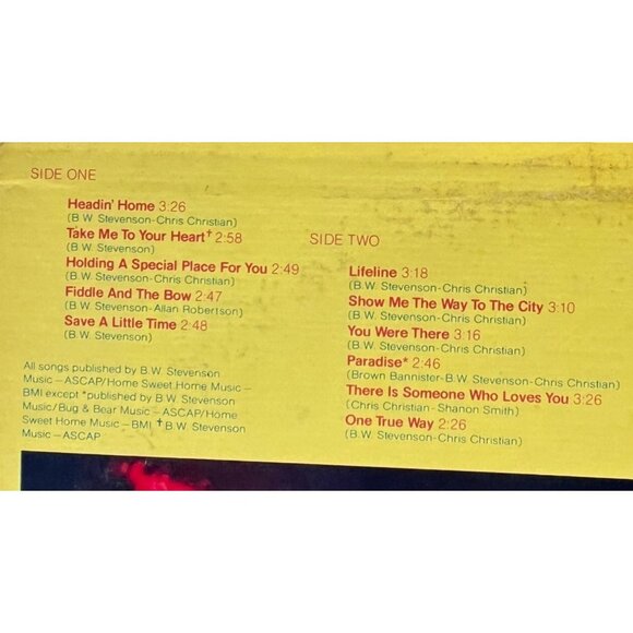 B.W. Stevenson Lifeline Vinyl LP Country 1980 PROMO Songbird 3215 + Insert - Picture 9 of 9